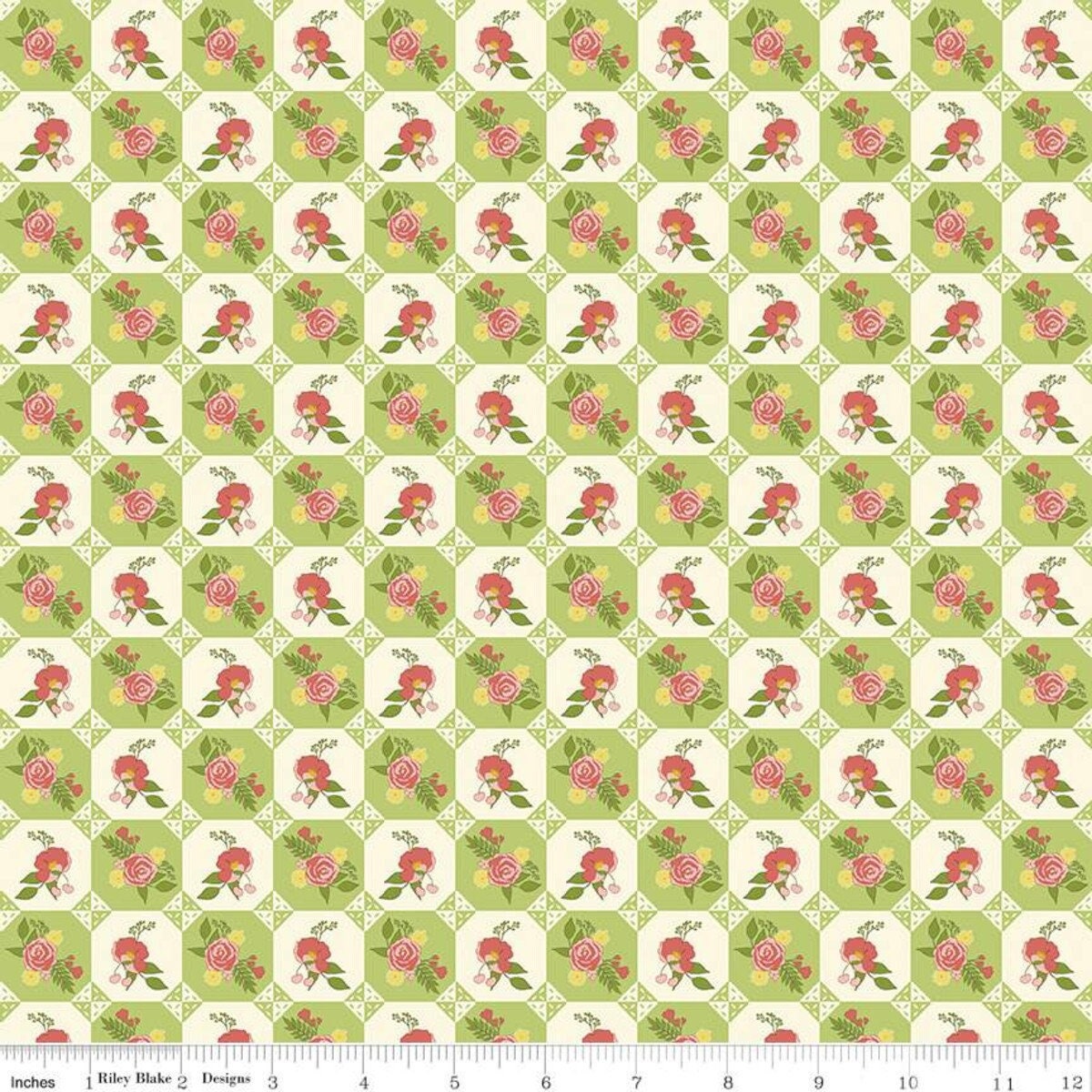 Reflections Vintage Rose - LAMINATED Cotton Fabric - Riley Blake