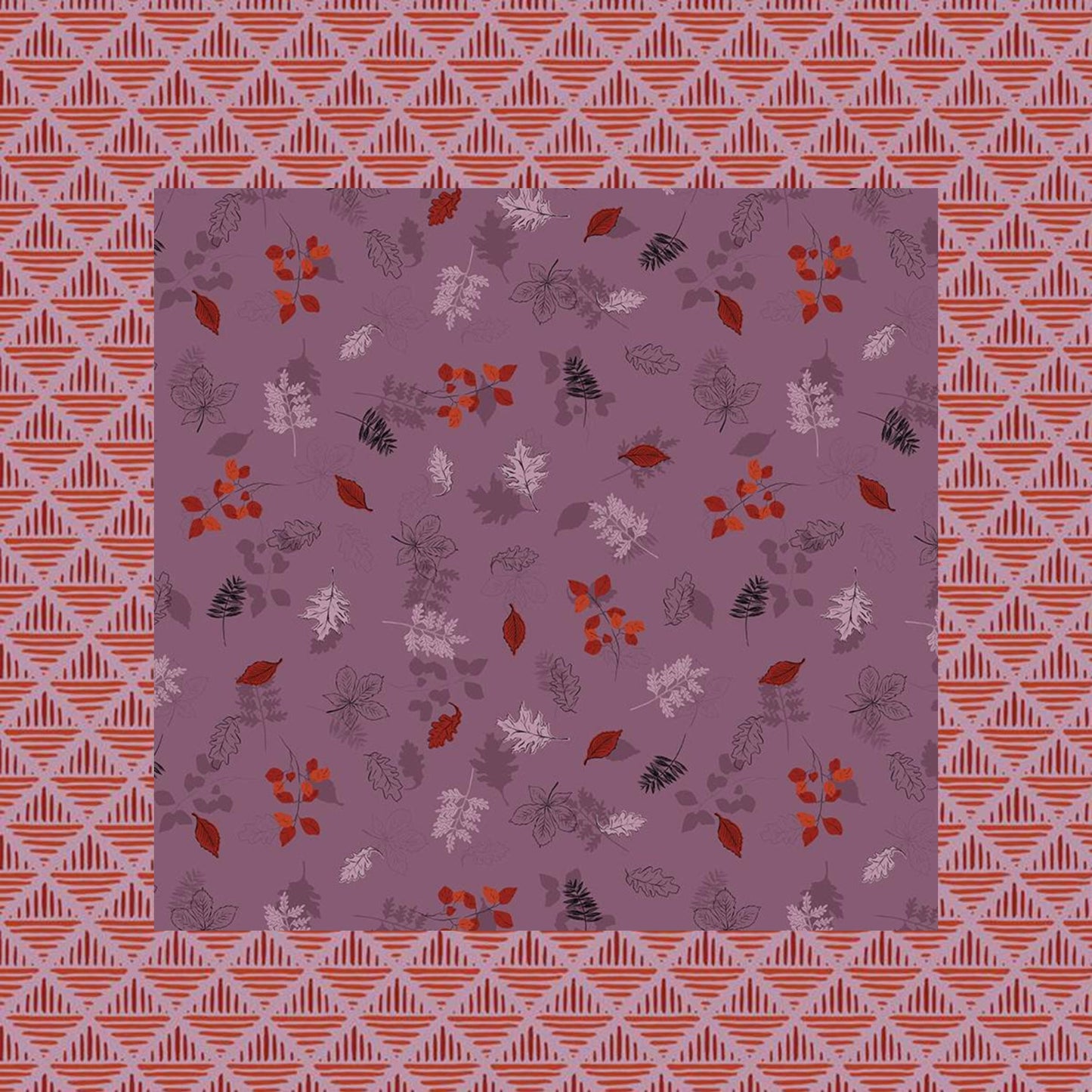 Maple Leaves Purple - LAMINATED Cotton Fabric - Riley Blake