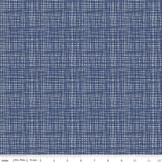 Texture Navy - LAMINATED Cotton Fabric - Riley Blake