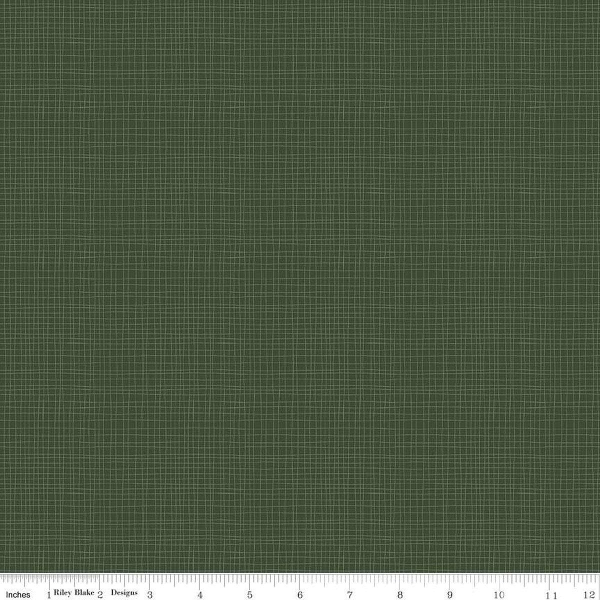 Love You S'more Weave Pine - LAMINATED Cotton Fabric - Riley Blake