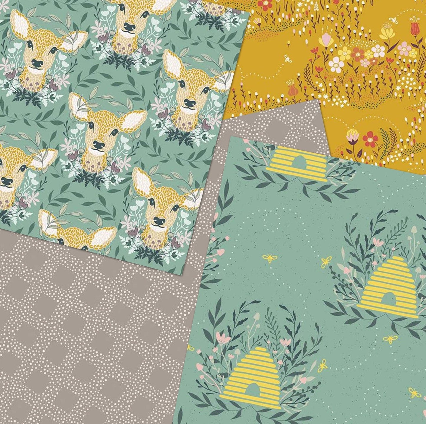 Harmony Main Seafoam - LAMINATED Cotton Fabric - Riley Blake