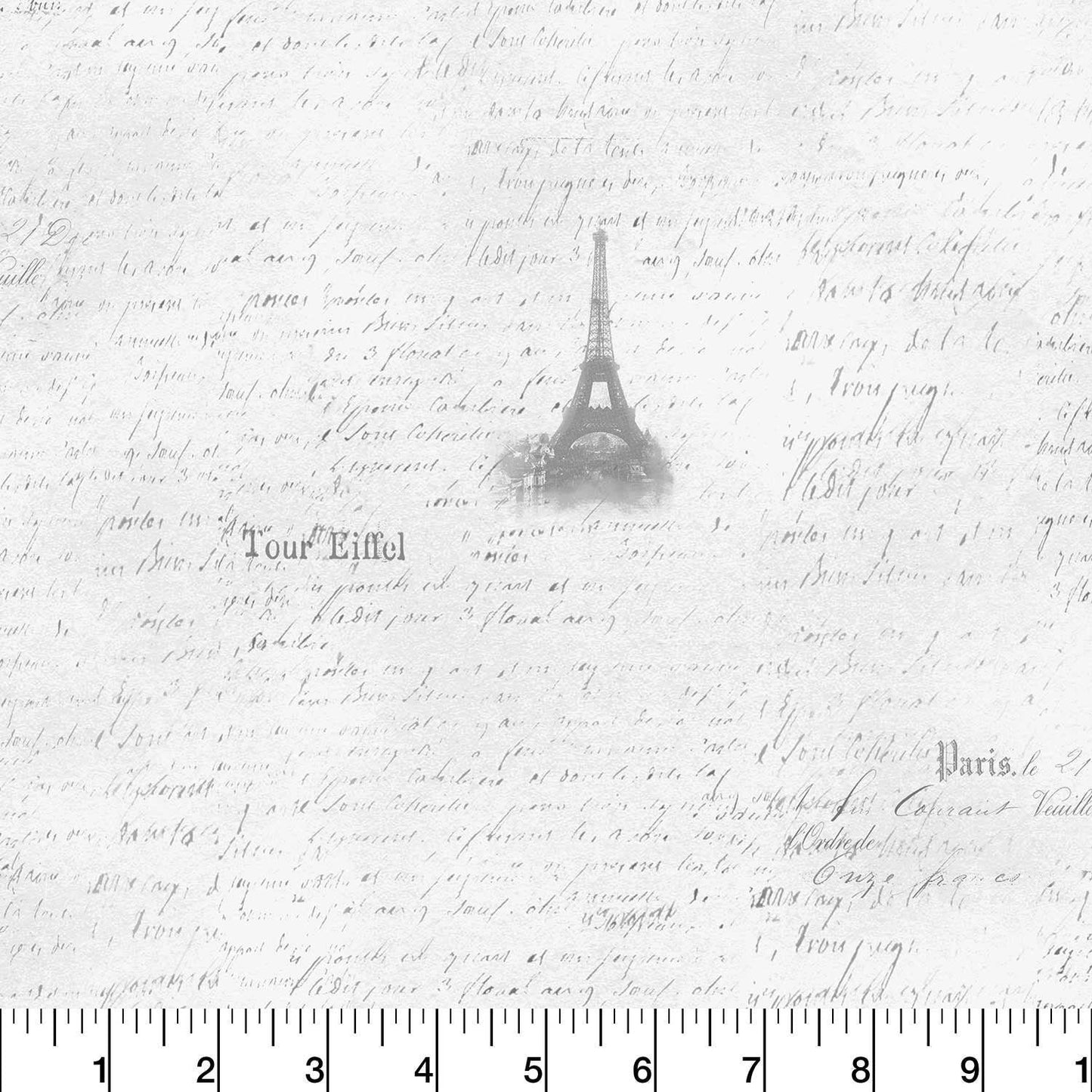 Paris Romance Gray - Wide Width - LAMINATED Cotton Fabric - Robert Kaufman