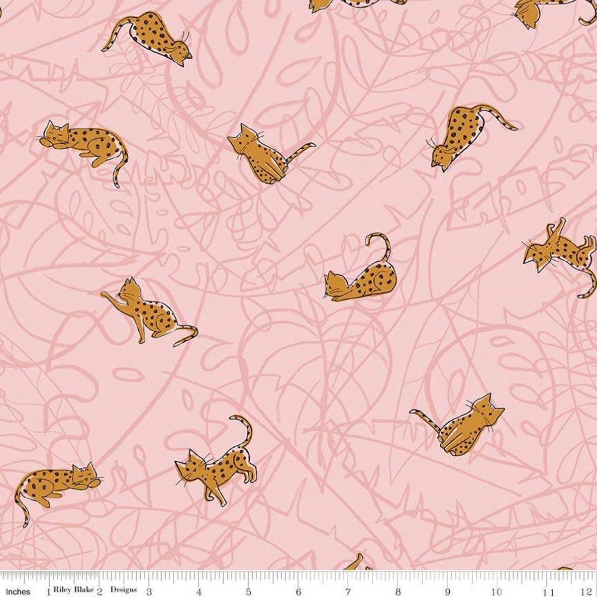 LAMINATED cotton fabric - Leafy Keen Main on Pink (sold continuous by the half yard) Food Safe Fabric, BPA free