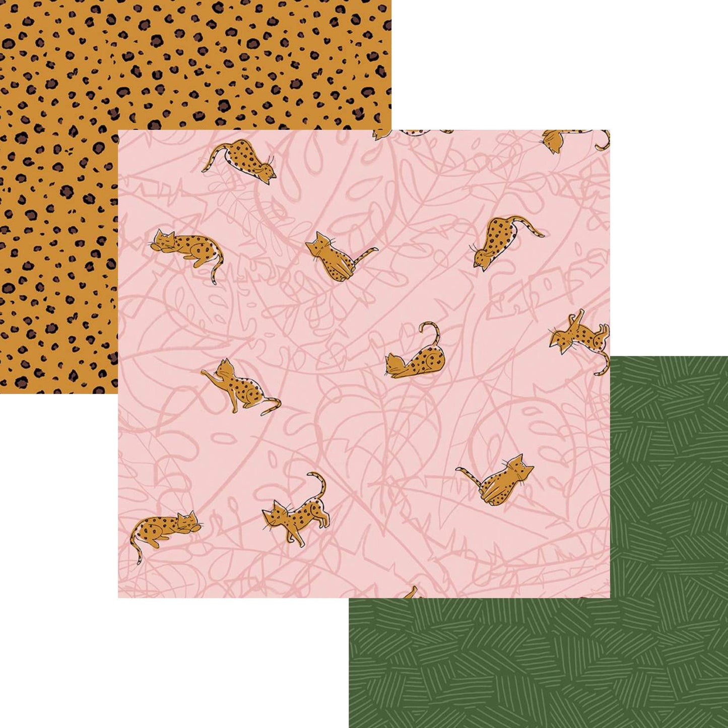 LAMINATED cotton fabric - Leafy Keen Main on Pink (sold continuous by the half yard) Food Safe Fabric, BPA free