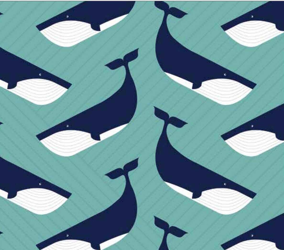 Deep Blue Sea Main Teal - LAMINATED Cotton Fabric - Riley Blake