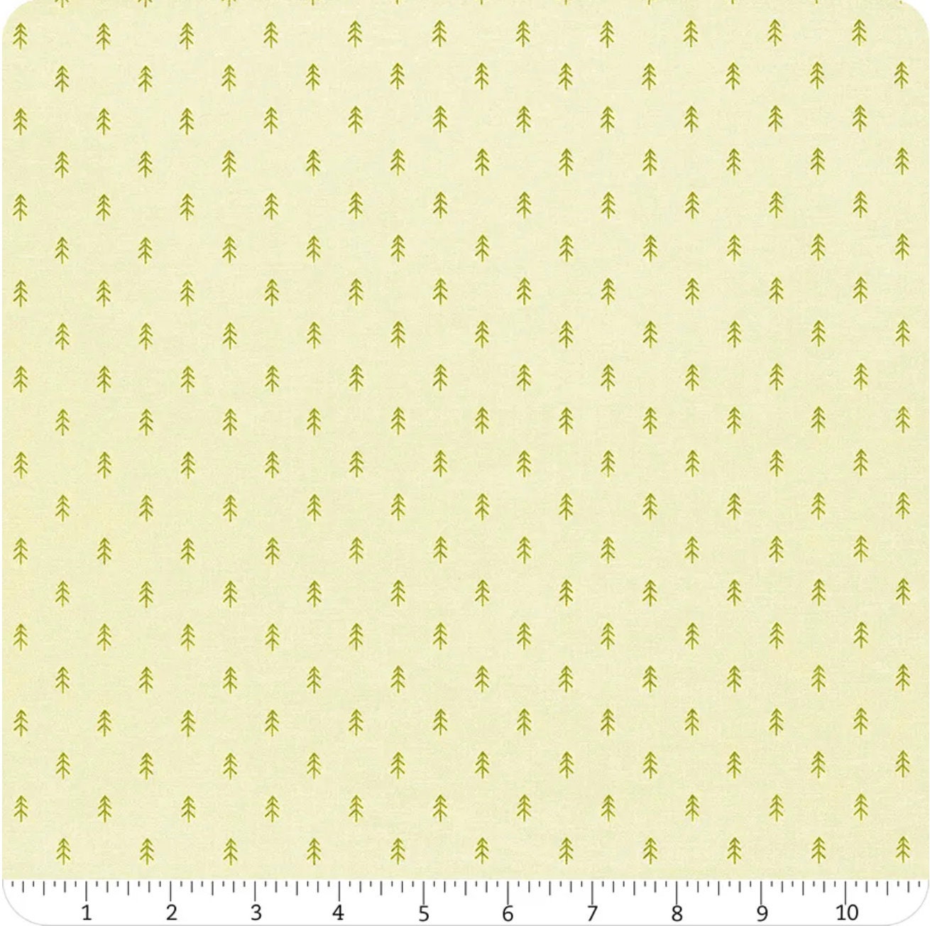 Glamp Camp Simple Trees Cream - LAMINATED Cotton Fabric - Riley Blake