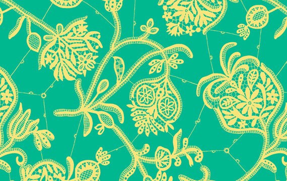 Lark Souvenir Green - Wide Width - LAMINATED Cotton Fabric - Riley Blake