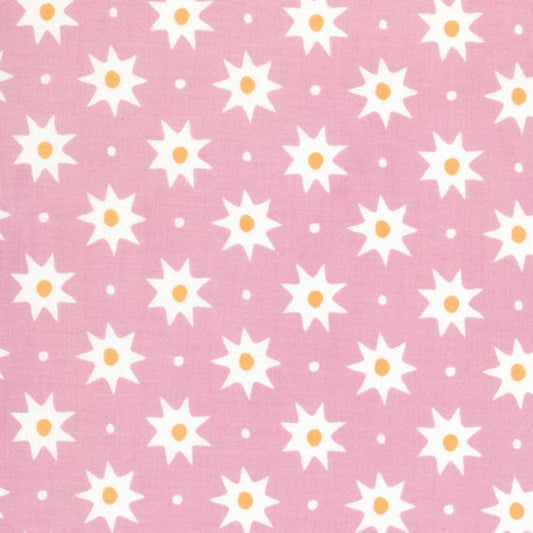 Soleil Rose - Wide Width - LAMINATED Cotton Fabric - Westminster