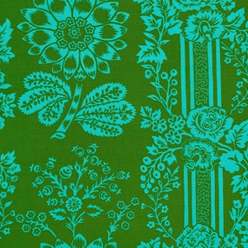 Candace Green Aqua - Wide Width - LAMINATED Cotton Fabric - Westminster