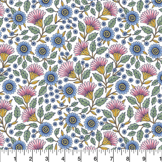 Delphine Garden - Wide Width - LAMINATED Cotton Fabric - Robert Kaufman
