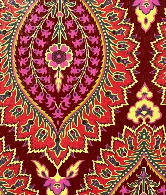 Alchemy Imperial Paisley Zinnia - Wide Width - LAMINATED Cotton Fabric - Westminster Amy Butler
