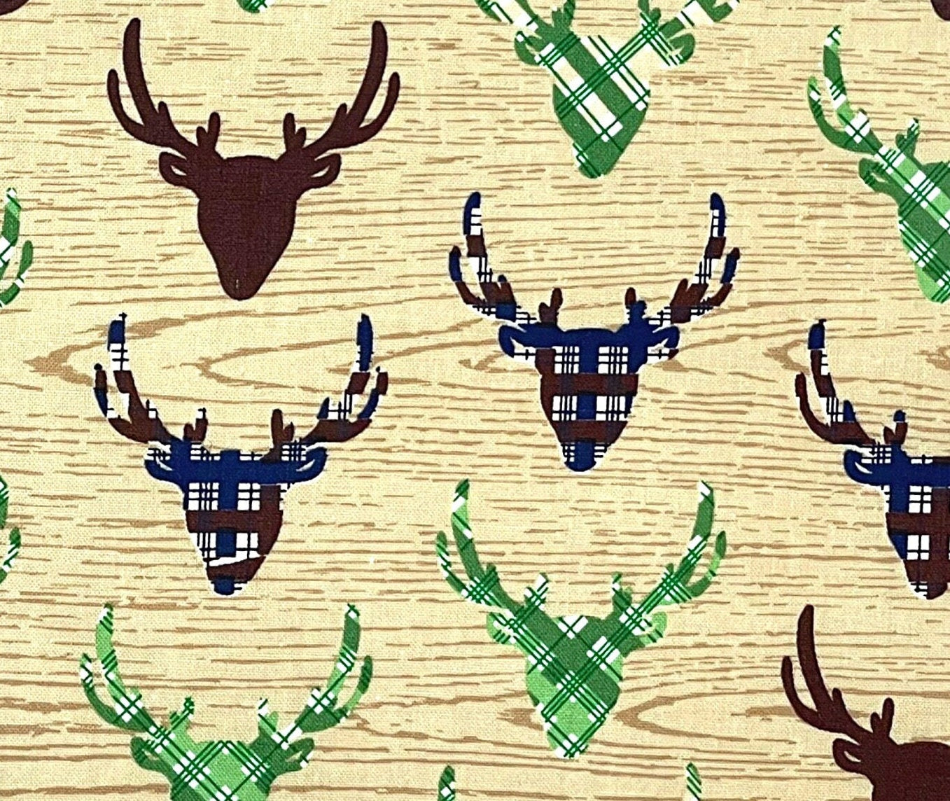 The Great Outdoors Deer Tan - LAMINATED Cotton Fabric - Riley Blake