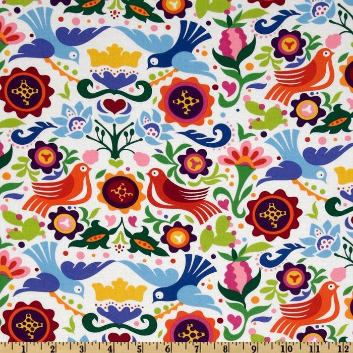 La Paloma Tea - LAMINATED Cotton Fabric - Alexander Henry