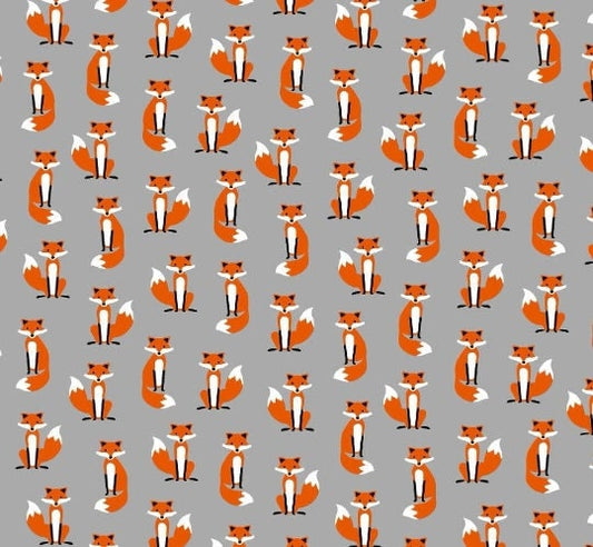 Foxes - Wide Width - LAMINATED Cotton Fabric - Robert Kaufman