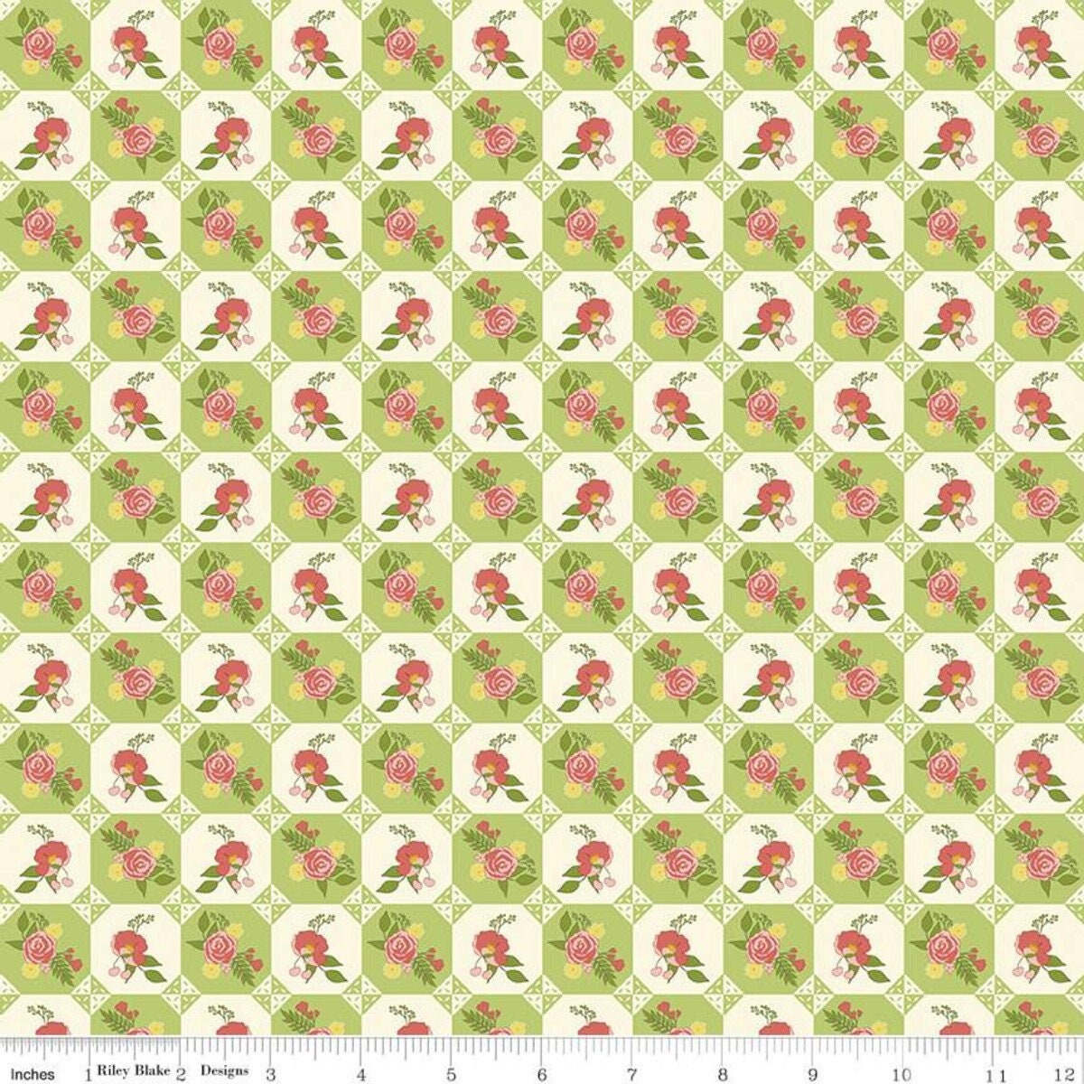 Reflections Vintage Rose - LAMINATED Cotton Fabric - Riley Blake