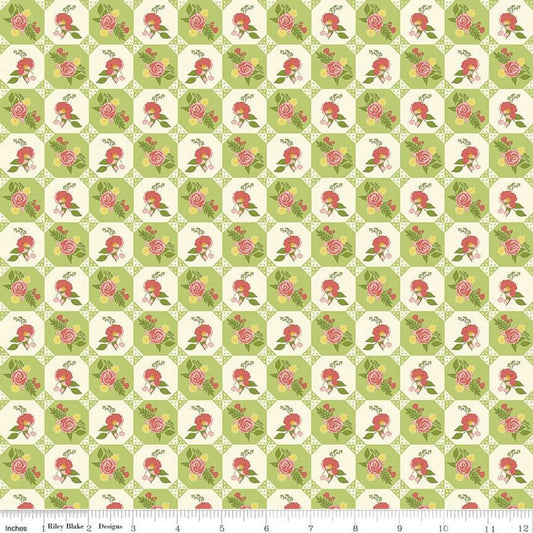 Reflections Vintage Rose - LAMINATED Cotton Fabric - Riley Blake