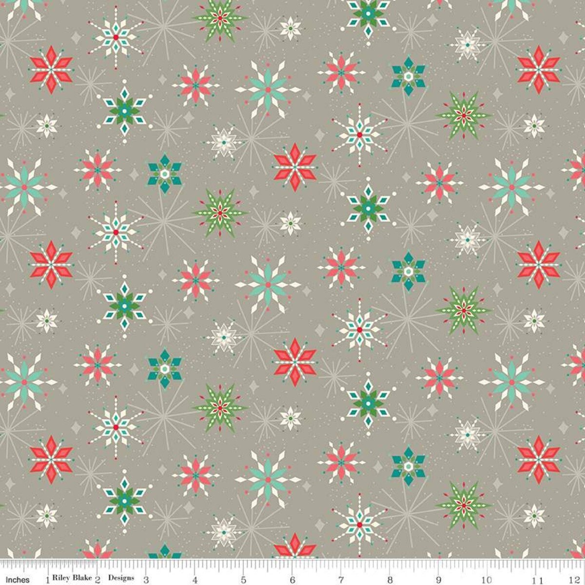 Winter Wonder Snowflakes - LAMINATED Cotton Fabric - Riley Blake