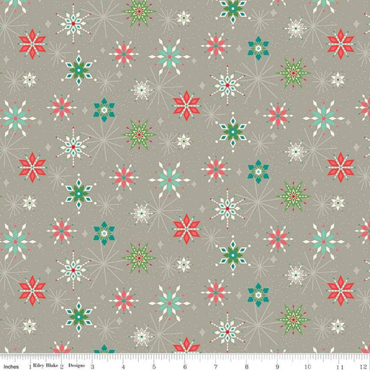 Winter Wonder Snowflakes - LAMINATED Cotton Fabric - Riley Blake
