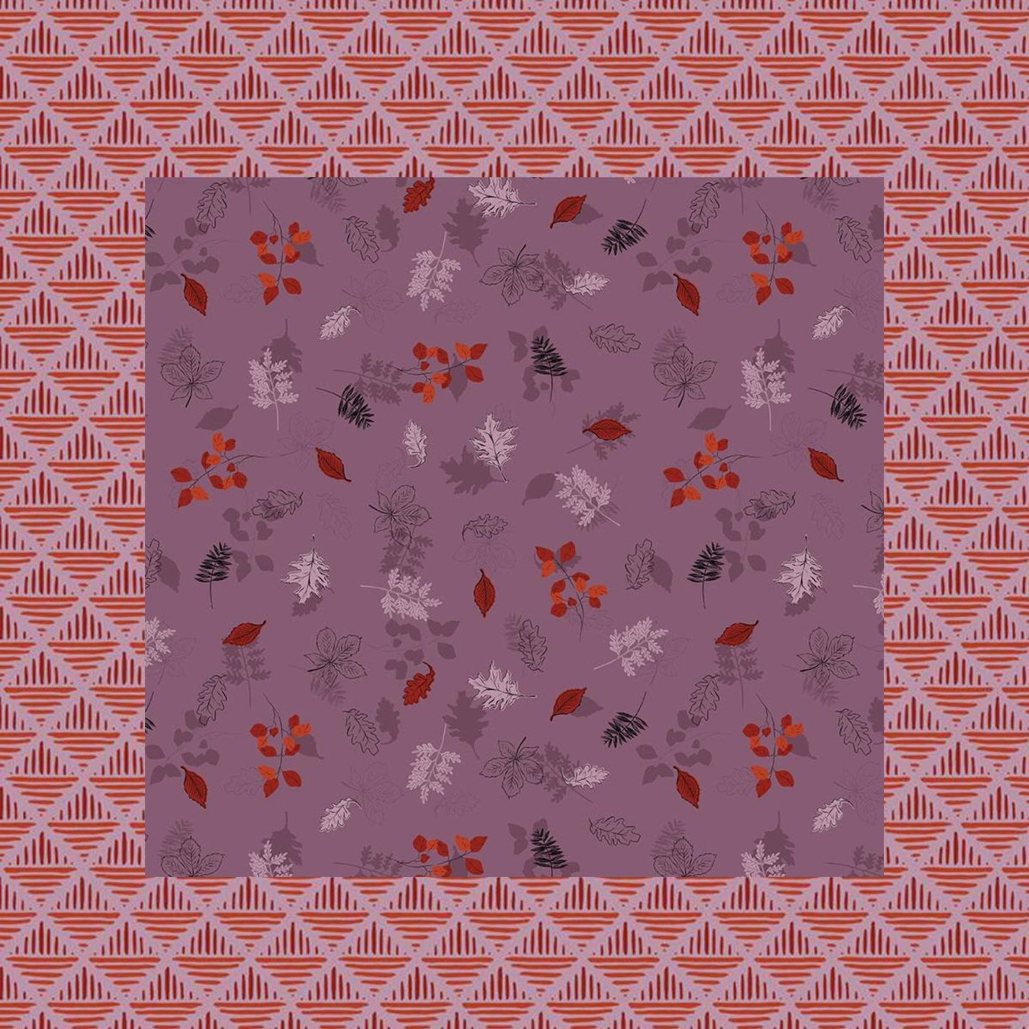 Maple Geo Lilac - LAMINATED Cotton Fabric - Riley Blake