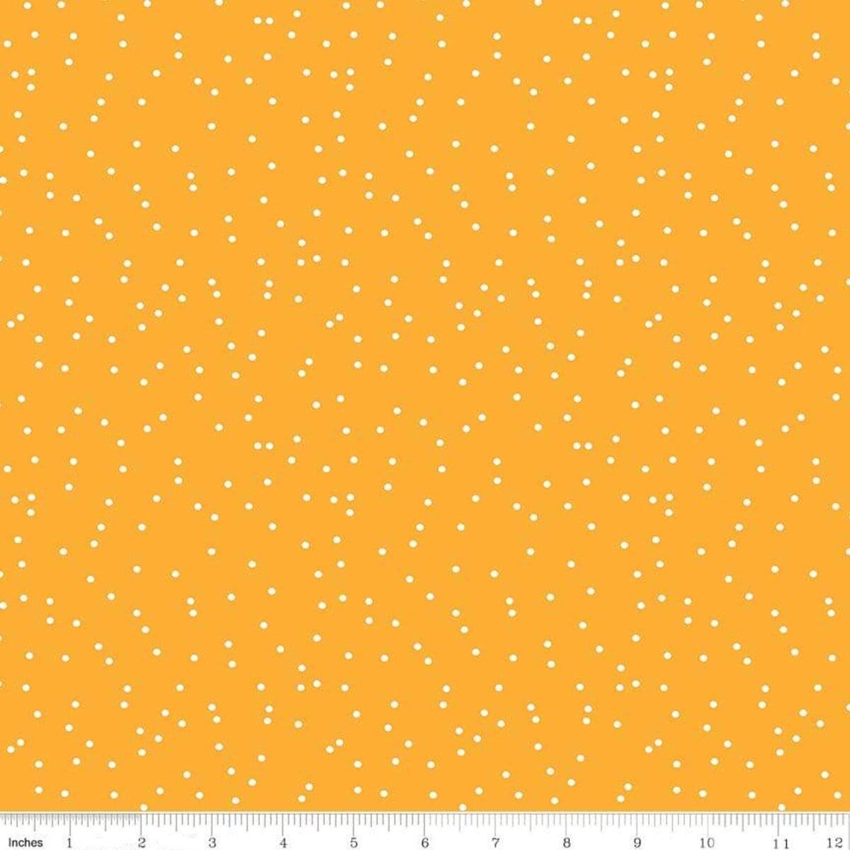Rhapsody Dots Yellow - LAMINATED Cotton Fabric - Riley Blake