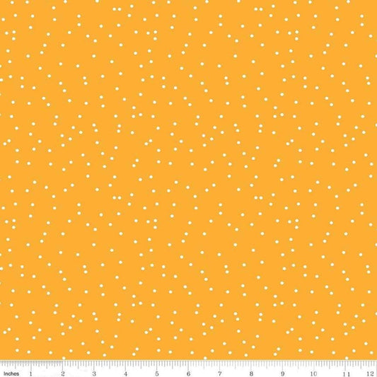 Rhapsody Dots Yellow - LAMINATED Cotton Fabric - Riley Blake