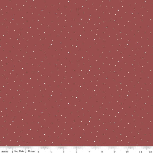 Dapple Dot Marsala - LAMINATED Cotton Fabric - Riley Blake