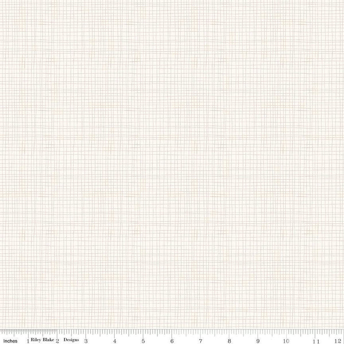 Riley Blake - Love You S&#39;more - Weave Cream - LAMINATED Cotton Fabric by the Half Yard