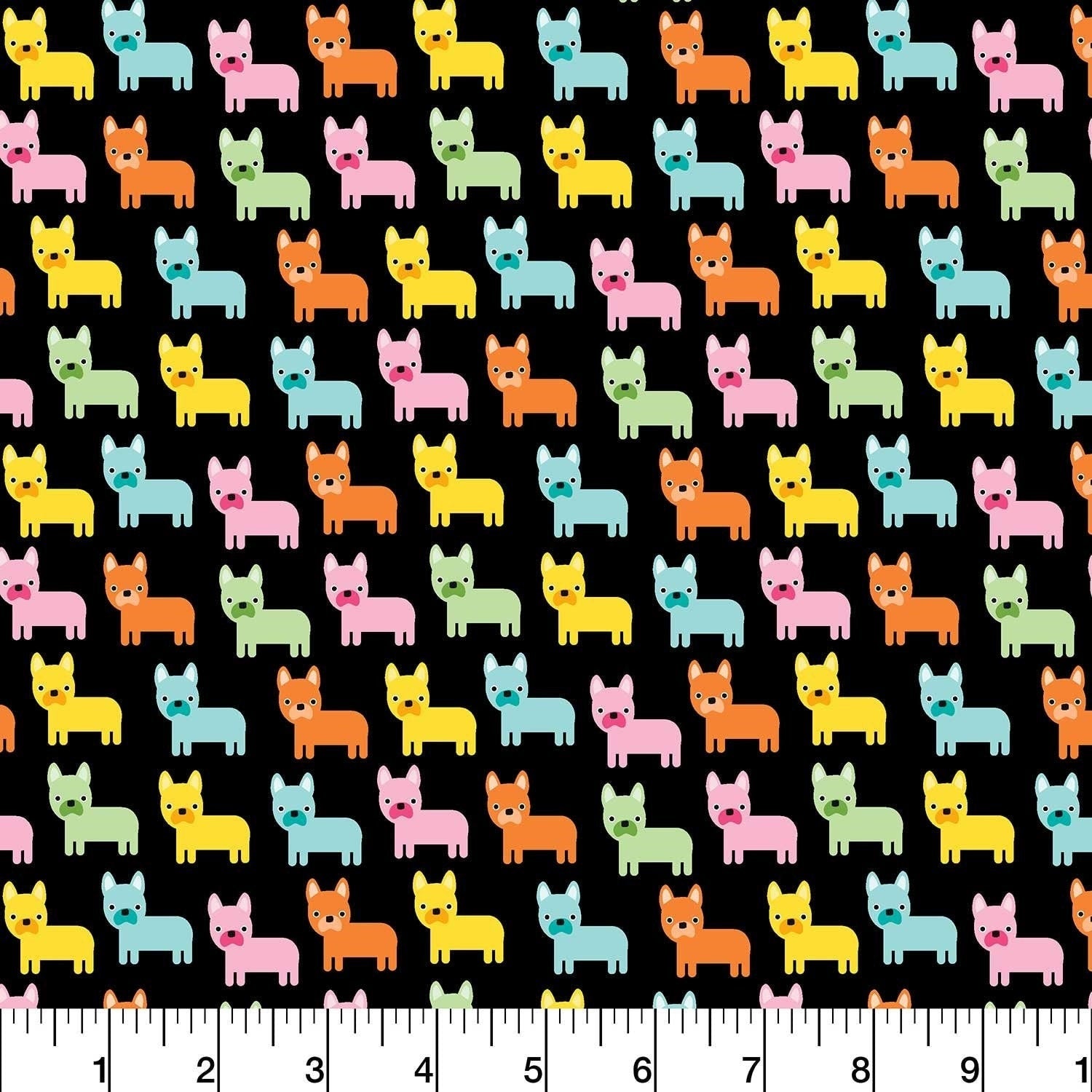 Urban Zoologie Dogs Multi - Wide Width - LAMINATED Cotton Fabric - Robert Kaufman