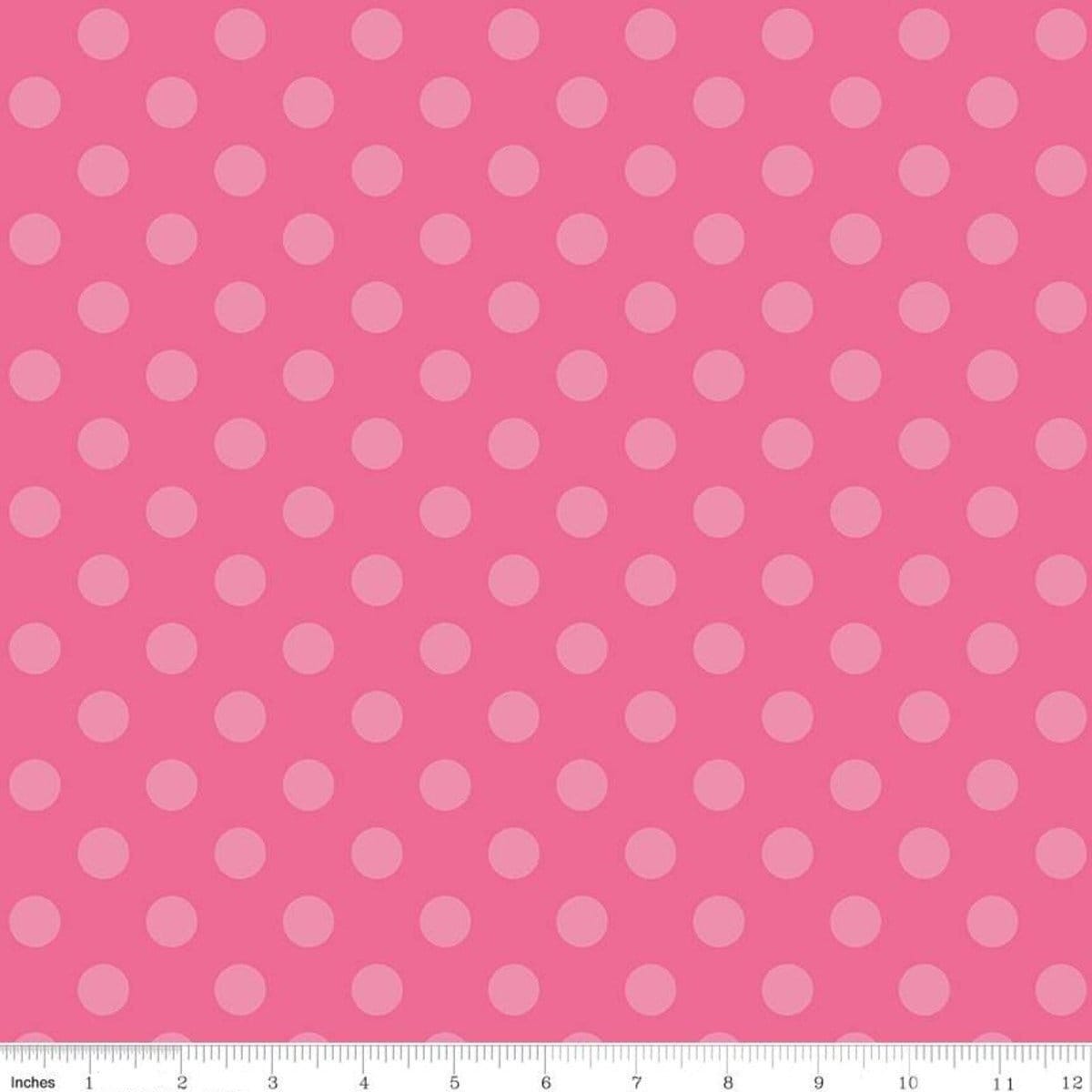 LAMINATED cotton fabric - Pink tonal dots (sold continuous by the half yard) Basic, Food Safe Fabric, BPA free