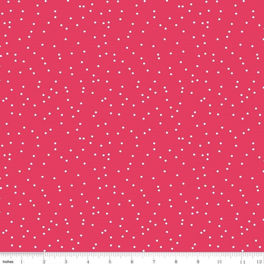 LAMINATED cotton fabric - Pin Dot Bright Pink (sold continuous by the half yard) Basic, BPA free, Food Safe