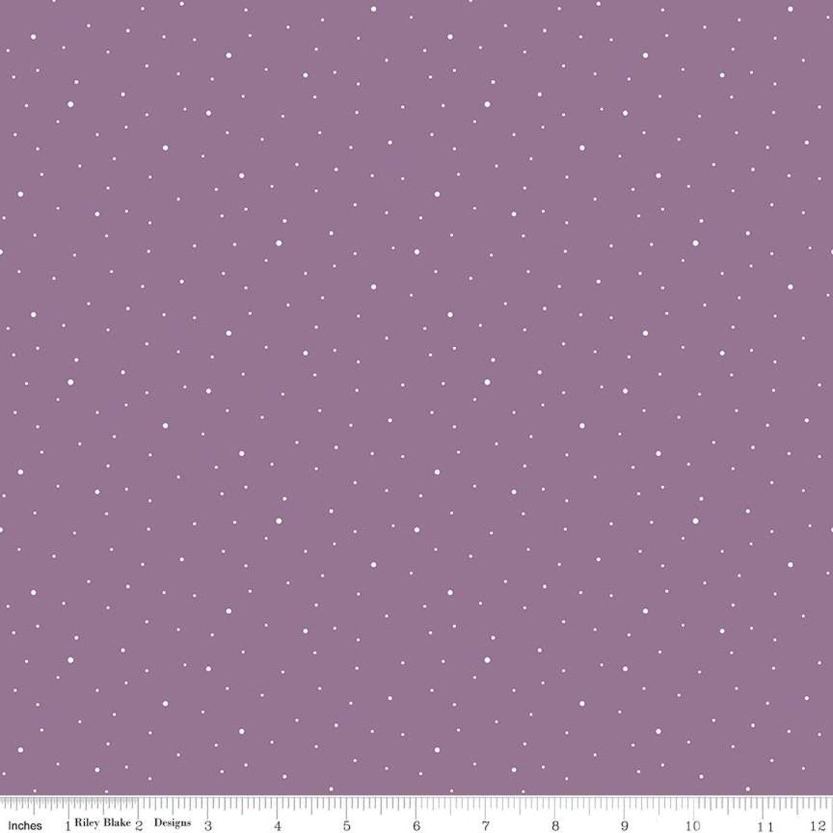 Dapple Dot Lilac - LAMINATED Cotton Fabric - Riley Blake