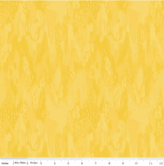 Kindness, Always Tonal Yellow - LAMINATED Cotton Fabric - Riley Blake