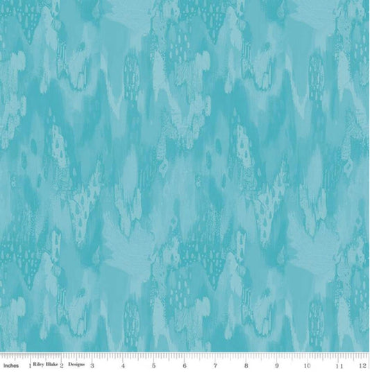 Kindness, Always Tonal Teal - LAMINATED Cotton Fabric - Riley Blake