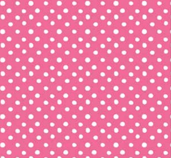 Hand Picked Spot Pink - LAMINATED Cotton Fabric - Riley Blake