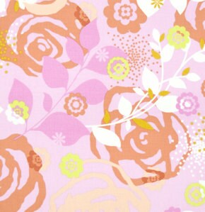 Saturday Weekends Floral Pink - Wide Width - LAMINATED Cotton Fabric - Westminster