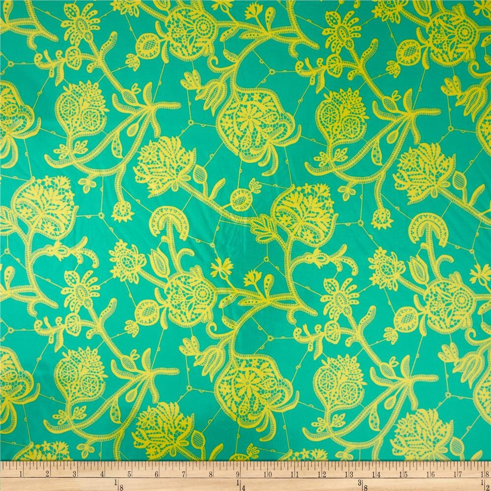 Lark Souvenir Green - Wide Width - LAMINATED Cotton Fabric - Riley Blake